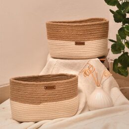 cotton and jute basket
