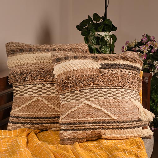 woven wool cushion sleeve