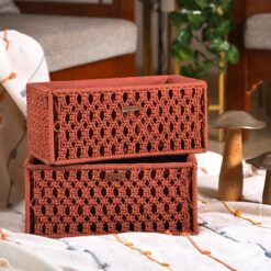macrame boho storage