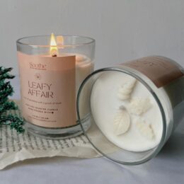leafy affair soy wax scented candle