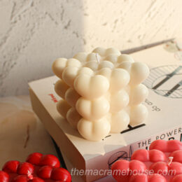 bubble heart soy wax scented candle