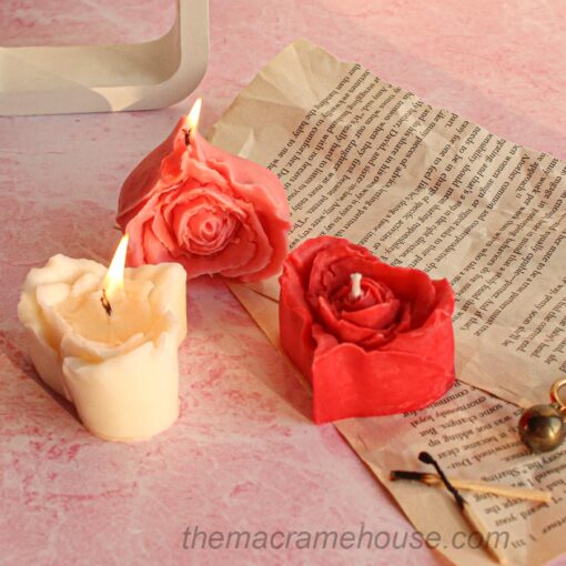 love rose soy wax scented candle