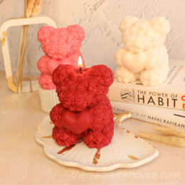 teddy bear soy wax scented candle