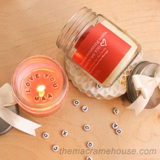 secret message soy scented candle