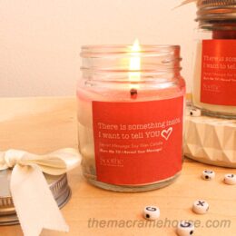 secret message soy scented candle