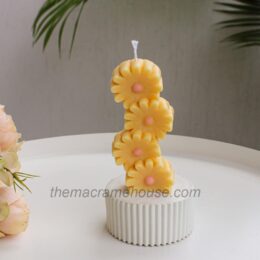 daisy stack pillar soy scented candle