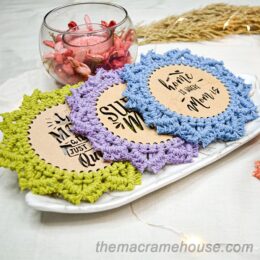 quirky macrame coasters for mom