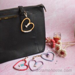 heart personalised bag charm