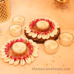 shell tealight holder set